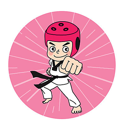 전신 캐릭터 남자 어린이 스포츠 일러스트 도복 한명 헬멧 태권도 태권도복 일러캐릭터 AI파일 1 옷 사람 격투기 보호장비 파일형식 벡터