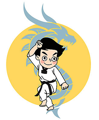 전신 캐릭터 남자 어린이 스포츠 포즈 일러스트 도복 한명 태권도 태권도복 일러캐릭터 AI파일 1 옷 사람 격투기 파일형식 벡터