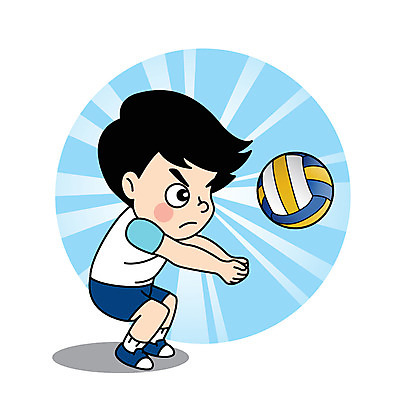 전신 캐릭터 남자 어린이 스포츠 일러스트 한명 배구 배구공 리시브 일러캐릭터 AI파일 1 스포츠용품 공 사람 구기 파일형식 벡터
