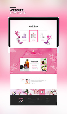 PSD 템플릿 여자 분홍색 웹템플릿 사이트템플릿 한명 20대 성인 태블릿 뷰티 홈페이지 홈페이지시안 화장품 한국인 성인여자한명만 이미지템플릿 1 컬러 사람 동양인 청년 전자제품 스마트기기 여자한명만 성인여자만 파일형식