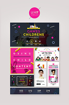 PSD 서양인 외국인 템플릿 여자 어린이교육 교육 남자 어린이 분홍색 흑인 웹템플릿 디자인시안 여러명 글로벌 홈페이지 블록 한국인 다인종 UI 어린이만 UI키트 이미지템플릿 컬러 다수 사람 동양인 인종 파일형식