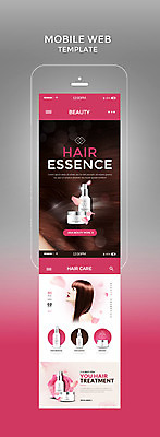 PSD 서양인 외국인 템플릿 여자 분홍색 웹템플릿 디자인시안 모바일 한명 20대 성인 스마트폰 뷰티 홈페이지 화장품 모바일템플릿 모바일웹 헤어용품 머리결 성인여자한명만 이미지템플릿 1 컬러 사람 인종 청년 핸드폰 스마트기기 미용용품 여자한명만 성인여자만 파일형식