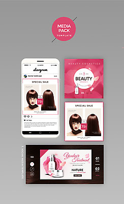 PSD 서양인 외국인 템플릿 여자 분홍색 웹템플릿 디자인시안 모바일 여러명 20대 성인 세트 뷰티 홈페이지 화장품 헤어용품 머리결 소셜네트워크 성인여자만 미디어팩 SNS배너 이미지템플릿 컬러 다수 사람 인종 청년 미용용품 여자만 성인만 파일형식