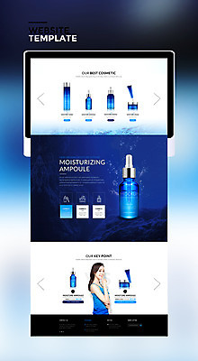 PSD 템플릿 여자 웹템플릿 사이트템플릿 한명 20대 성인 파란색 태블릿 뷰티 홈페이지 바닷속 홈페이지시안 화장품 한국인 수분크림 앰플 성인여자한명만 이미지템플릿 1 컬러 사람 동양인 청년 전자제품 스마트기기 수중 여자한명만 성인여자만 파일형식