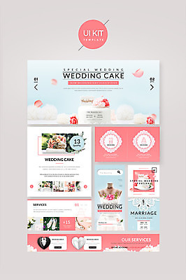 PSD 템플릿 꽃잎 꽃 분홍색 웹템플릿 결혼 디자인시안 사람없음 홈페이지 웨딩케이크 결혼소품 UI 웨딩슈즈 UI키트 이미지템플릿 식물 컬러 신발 이벤트 케이크 오브젝트 파일형식