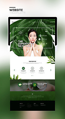 PSD 템플릿 여자 웹템플릿 잎 사이트템플릿 나뭇잎 한명 20대 성인 초록색 태블릿 뷰티 홈페이지 홈페이지시안 화장품 한국인 스킨케어 천연화장품 의료성형뷰티 성인여자한명만 이미지템플릿 식물 1 컬러 사람 동양인 청년 전자제품 스마트기기 여자한명만 성인여자만 파일형식