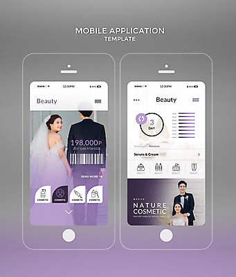 PSD 템플릿 여자 남자 신부 웹템플릿 신랑 결혼 디자인시안 모바일 여러명 20대 성인 스마트폰 홈페이지 보라색 한국인 어플리케이션 모바일템플릿 성인만 모바일앱 이미지템플릿 컬러 다수 사람 동양인 이벤트 청년 핸드폰 스마트기기 파일형식