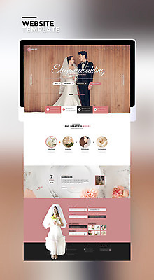PSD 템플릿 여자 남자 꽃 신부 분홍색 웹템플릿 신랑 결혼 사이트템플릿 여러명 20대 성인 태블릿 홈페이지 홈페이지시안 한국인 성인만 이미지템플릿 식물 컬러 다수 사람 동양인 이벤트 청년 전자제품 스마트기기 파일형식