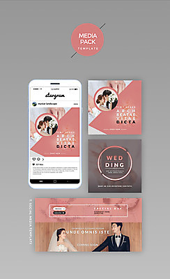 PSD 템플릿 여자 남자 신부 분홍색 웹템플릿 신랑 결혼 디자인시안 모바일 여러명 20대 성인 세트 홈페이지 한국인 소셜네트워크 성인만 미디어팩 SNS배너 이미지템플릿 컬러 다수 사람 동양인 이벤트 청년 파일형식