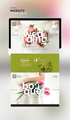 PSD 템플릿 여자 꽃 신부 부케 웹템플릿 결혼 사이트템플릿 상반신 20대 성인 세명 태블릿 홈페이지 홈페이지시안 한국인 성인여자만 이미지템플릿 식물 꽃다발 사람 동양인 이벤트 청년 전자제품 스마트기기 여자만 성인만 파일형식