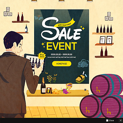 PSD 템플릿 남자 웹템플릿 팝업 이벤트팝업 웹팝업 한명 이벤트 상반신 성인 쇼핑 세일 와인 칠판 해외직구 이미지템플릿 1 주류 사람 파일형식