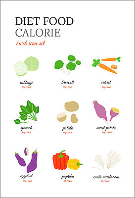 아이콘 음식 다이어트 가지 감자 파프리카 사람없음 당근 브로콜리 양배추 고구마 팽이버섯 시금치 음식아이콘 다이어트음식 2D아이콘 AI파일 채소 뿌리채소 건강 버섯 파일형식 벡터