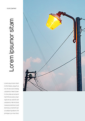 템플릿 표지 가로등 사람없음 빛 프레젠테이션 문서템플릿 서식 레이아웃 문서 전봇대 제안서 이미지템플릿 AI파일 공공시설 파일형식 벡터