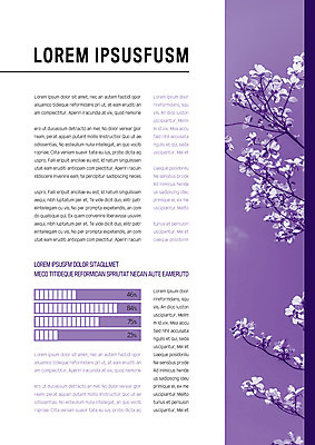 나무 템플릿 꽃 내지 그래프 사람없음 보라색 프레젠테이션 문서템플릿 서식 레이아웃 문서 제안서 이미지템플릿 AI파일 식물 컬러 파일형식 벡터