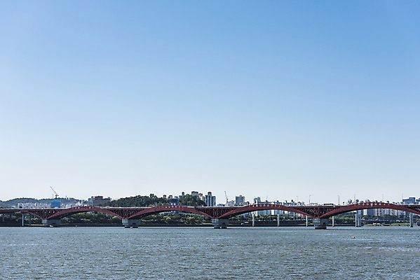 포토 JPG 주간 나무 하늘 서울 풍경 사람없음 야외 건물 강 한강 성산대교 가교 국내포토 자연요소 식물 건축물 한국 다리_건축물 랜드마크 파일형식