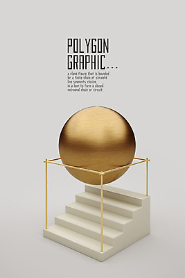 도형 PSD 편집이미지 백그라운드 사람없음 그래픽 3D 계단 구슬 입체 디지털합성 입체도형 폴리곤 편집3D 파일형식