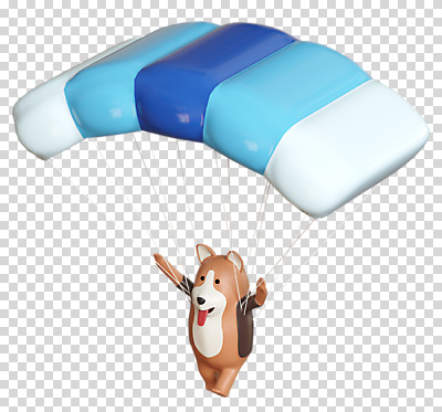 편집 편집이미지 한마리 사람없음 3D소스 3D 개 신년캐릭터 입체 디지털합성 낙하산 PNG 편집소스 무술년 캐릭터 1 포유류 새해 2018년 파일형식