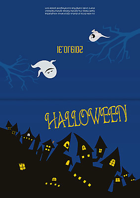 나무 템플릿 카드템플릿 주택 사람없음 할로윈 유령 야간 초대장 이미지템플릿 AI파일 자연요소 식물 카드_감사 건물 파일형식 벡터