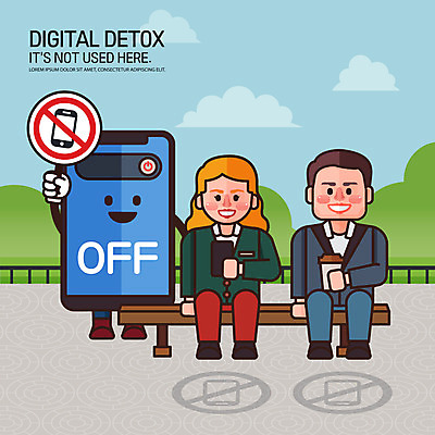전신 공원 여자 남자 커피 캠페인 벤치 의자 일러스트 성인 두명 스마트폰 디지털 금지 스마트폰중독 전원오프 휴대폰금지 디톡스 스몸비 국내일러스트 AI파일 공공시설 음료 가구 건강 사람 핸드폰 스마트기기 신조어 중독 파일형식 벡터