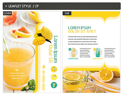 템플릿 ZIP 포스터 리플렛 사람없음 노란색 레몬 자몽 전단템플릿 전단 망고 레몬차 망고주스 인디자인 INDD 이미지템플릿 컬러 과일 차_음료 과일주스 열대과일 홍보물 파일형식