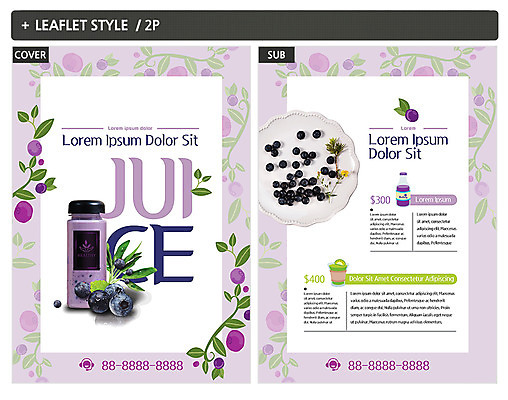 템플릿 ZIP 포스터 리플렛 키위 사람없음 보라색 주스 전단템플릿 전단 블루베리 블루베리주스 인디자인 INDD 이미지템플릿 음료 컬러 과일 과일주스 홍보물 파일형식