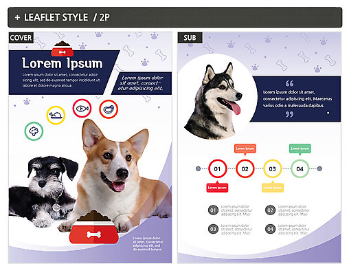 템플릿 ZIP 포스터 리플렛 세마리 사람없음 강아지 슈나우저 시베리안허스키 전단템플릿 전단 개사료 반려 웰시코기 인디자인 INDD 이미지템플릿 3 반려동물 개 먹이 홍보물 파일형식