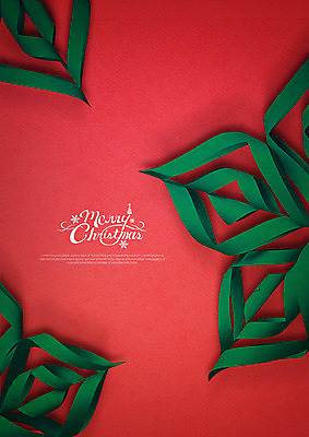 PSD 편집이미지 종이 눈꽃 사람없음 초록색 페이퍼아트 종이꽃 이미지편집 꽃 컬러 눈_날씨 파일형식