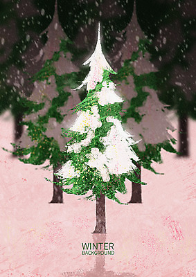 PSD 나무 백그라운드 겨울 일러스트 풍경 사람없음 눈 계절백그라운드 겨울배경 국내일러스트 자연요소 식물 계절 날씨 파일형식