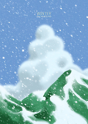 PSD 나무 구름 백그라운드 겨울 일러스트 풍경 사람없음 눈 겨울산 계절백그라운드 겨울배경 국내일러스트 자연요소 식물 계절 날씨 산 파일형식