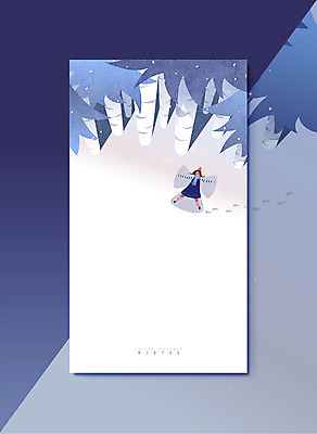 전신 나무 여자 어린이 백그라운드 겨울 일러스트 천사 한명 풍경 눈 계절백그라운드 겨울배경 국내일러스트 AI파일 자연요소 식물 1 계절 날씨 사람 파일형식 벡터