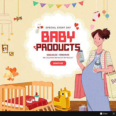 PSD 템플릿 여자 웹템플릿 팝업 이벤트팝업 웹팝업 한명 이벤트 성인 장난감 임산부 아기용품 육아 젖병 아기침대 이미지템플릿 1 사람 임신 침대 오브젝트 파일형식