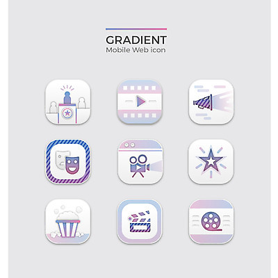 아이콘 별 사람없음 세트 확성기 우승 클래퍼보드 필름 영화 스타 웹아이콘 팝콘 재생 모바일아이콘 2D아이콘 AI파일 자연요소 모바일 문화예술 최고 파일형식 벡터