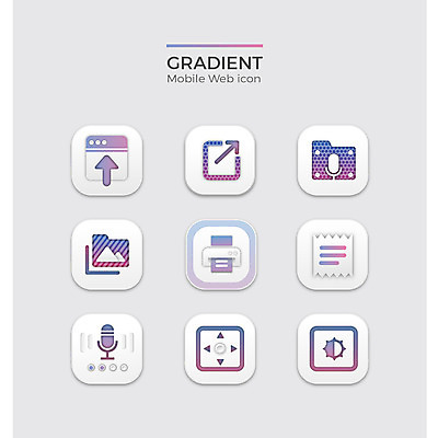 아이콘 조명 사람없음 세트 녹음 기록 확대 인쇄 방향 파일 웹아이콘 모바일아이콘 업로드 2D아이콘 AI파일 모바일 파일형식 벡터
