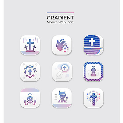 아이콘 손 십자가 천사 사람없음 세트 성경 기도 무덤 악마 웹아이콘 모바일아이콘 2D아이콘 AI파일 종교용품 모바일 신체부위 파일형식 벡터