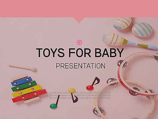 템플릿 분홍색 그래프 사람없음 세트 블록 PPT 프레젠테이션 로봇 문서템플릿 문서 탬버린 딸랑이 실로폰 8P 이미지템플릿 컬러 타악기 아기용품 파일형식