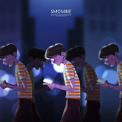 PSD 남자 일러스트 여러명 상반신 성인 건물 스마트폰 도시 중독 스마트폰중독 좀비 스몸비 국내일러스트 건축물 다수 사람 핸드폰 스마트기기 신조어 파일형식