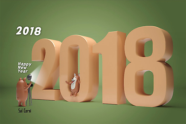 PSD 편집 편집이미지 캐릭터 한마리 두마리 조명 새해 3D캐릭터 사람없음 조형물 3D 사진촬영 개 개띠 강아지 신년캐릭터 디지털합성 개캐릭터 해피뉴이어 2018년 반려 무술년 편집3D 1 동물캐릭터 2 포유류 미술 반려동물 촬영 새해인사 십이지신 연도 파일형식