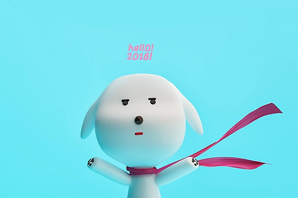 PSD 편집 편집이미지 캐릭터 한마리 새해 3D캐릭터 사람없음 3D 파이팅 스카프 개 개띠 강아지 신년캐릭터 디지털합성 개캐릭터 해피뉴이어 2018년 반려 무술년 편집3D 1 동물캐릭터 포유류 모션 반려동물 목도리 새해인사 십이지신 연도 파일형식