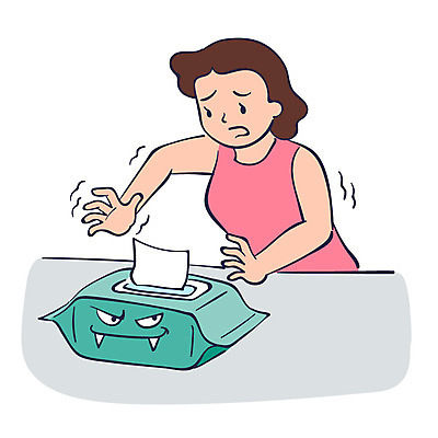 여자 일러스트 한명 상반신 성인 위험 무서움 주부 물티슈 유해물질 화학물질 화학약품 안티케미컬 국내일러스트 AI파일 1 감정 컨셉 사람 화학 물질 파일형식 벡터