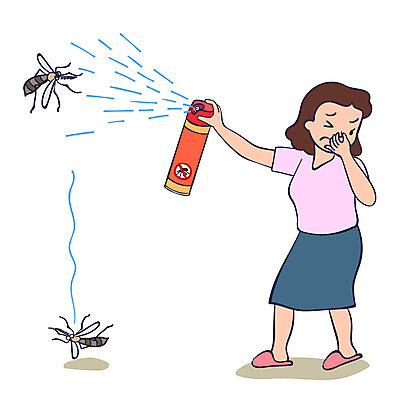 전신 여자 일러스트 한명 성인 뿌리기 주부 불쾌함 악취 살충제 모기 모기약 유해물질 화학약품 안티케미컬 국내일러스트 AI파일 1 감정 모션 사람 화학 해충 냄새 물질 파일형식 벡터