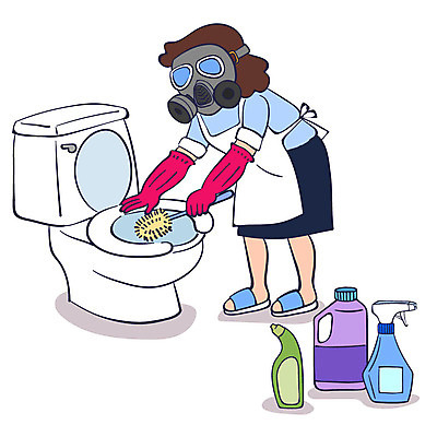 전신 여자 일러스트 한명 성인 욕실 청소 세제 화장실 주부 변기 악취 방독면 안티케미컬 국내일러스트 AI파일 1 마스크 사람 냄새 파일형식 벡터
