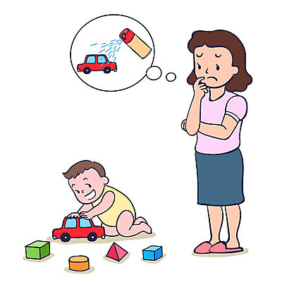 전신 여자 남자 어린이 말풍선 일러스트 엄마 성인 두명 장난감 블록 아기 고민 주부 의심 유해물질 화학물질 화학약품 안티케미컬 국내일러스트 AI파일 감정 가족 사람 화학 물질 파일형식 벡터