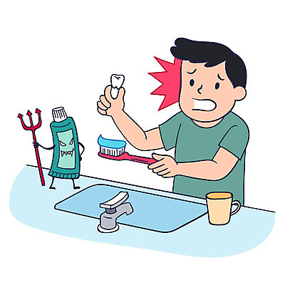 남자 일러스트 한명 상반신 성인 놀람 치아 칫솔 위험 세면대 치약 박테리아 양치컵 화학물질 안티케미컬 국내일러스트 AI파일 1 감정 컨셉 의학 표정 사람 컵 위생용품 양치 소화기관 화학 파일형식 벡터