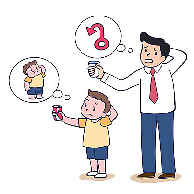 전신 남자 커피 어린이 말풍선 일러스트 성인 두명 건강관리 위험 하락 비만 콜라 유해물질 화학약품 남자만 안티케미컬 국내일러스트 AI파일 정자세포 음료 컨셉 건강 관리 사람 화학 몸매 탄산음료 생식세포 물질 파일형식 벡터