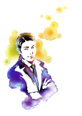 PSD 남자 일러스트 캘리그라피 한명 상반신 성인 팔짱 비즈니스맨 국내일러스트 1 비즈니스 모션 사람 직장인 파일형식