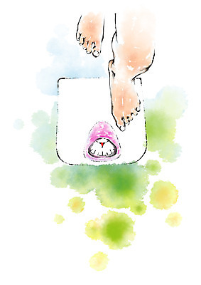 PSD 여자 다이어트 일러스트 캘리그라피 발 한명 운동 뷰티 몸무게 체중계 국내일러스트 1 건강 사람 신체부위 파일형식