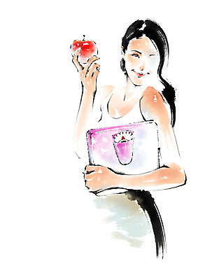 PSD 여자 다이어트 일러스트 캘리그라피 한명 웃음 들기 상반신 성인 운동 뷰티 사과 체중계 국내일러스트 1 과일 모션 표정 건강 사람 파일형식