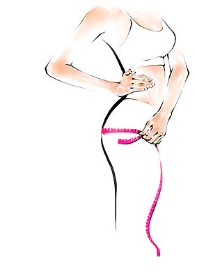 PSD 여자 다이어트 일러스트 캘리그라피 줄자 한명 성인 운동 뷰티 국내일러스트 1 자 건강 사람 파일형식