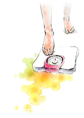 PSD 여자 다이어트 일러스트 캘리그라피 발 한명 운동 뷰티 몸무게 체중계 국내일러스트 1 건강 사람 신체부위 파일형식