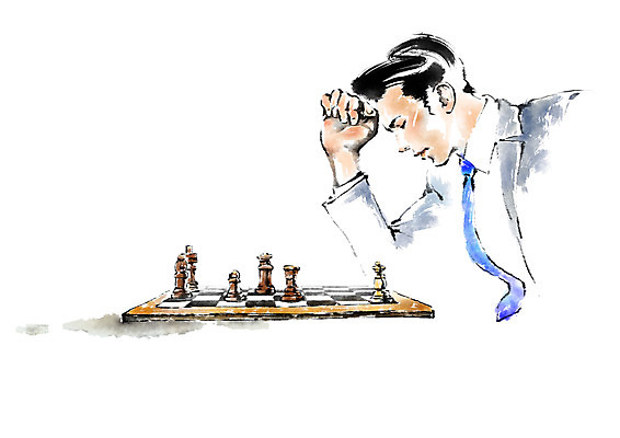 PSD 남자 일러스트 캘리그라피 한명 상반신 성인 취미 게임 비즈니스맨 체스말 체스 고민 체스판 성인남자한명만 국내일러스트 1 감정 비즈니스 놀이 사람 말_게임 직장인 남자한명만 성인남자만 파일형식